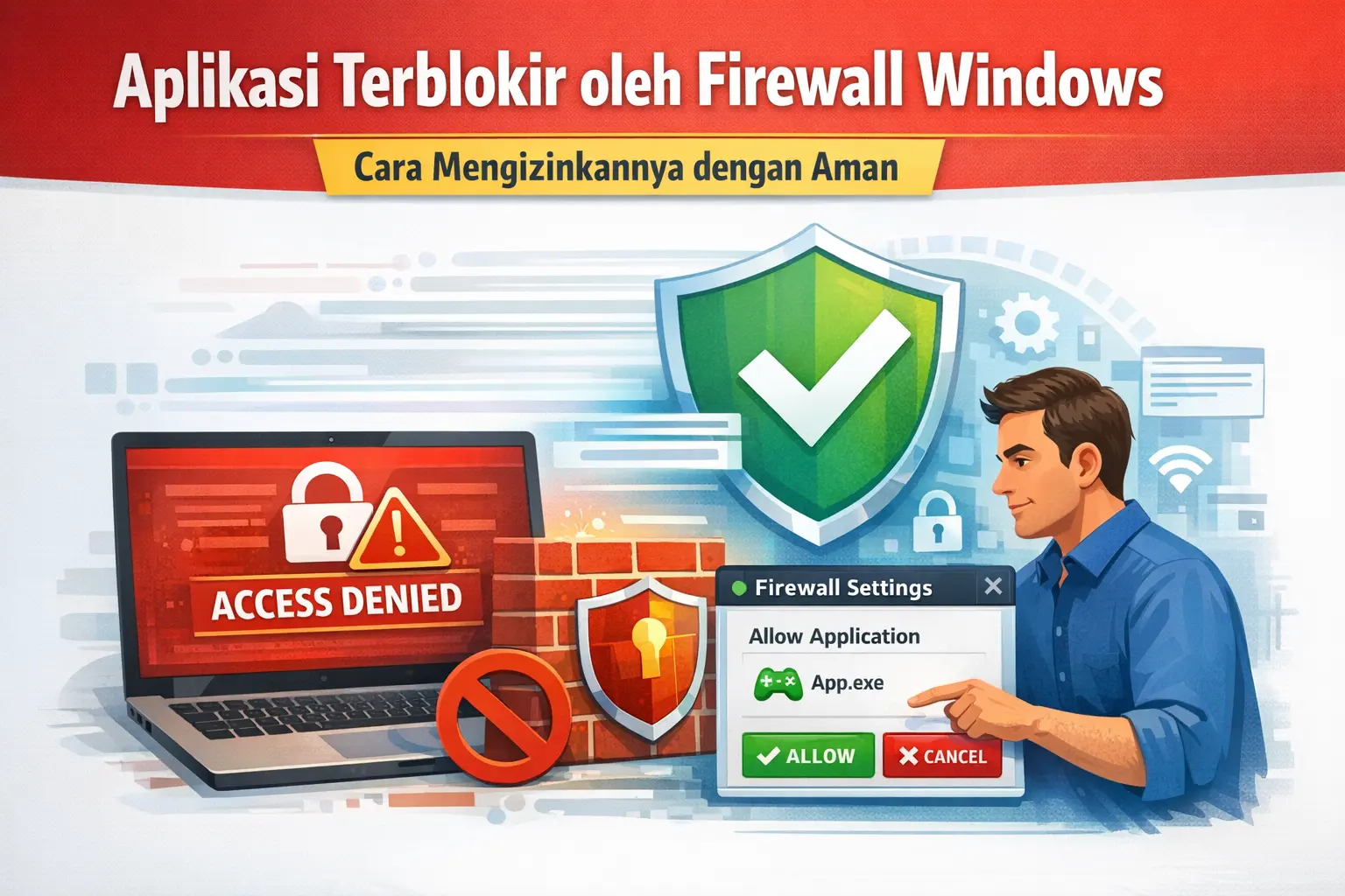 Aplikasi Terblokir oleh Firewall Windows — Cara Mengizinkannya dengan Aman