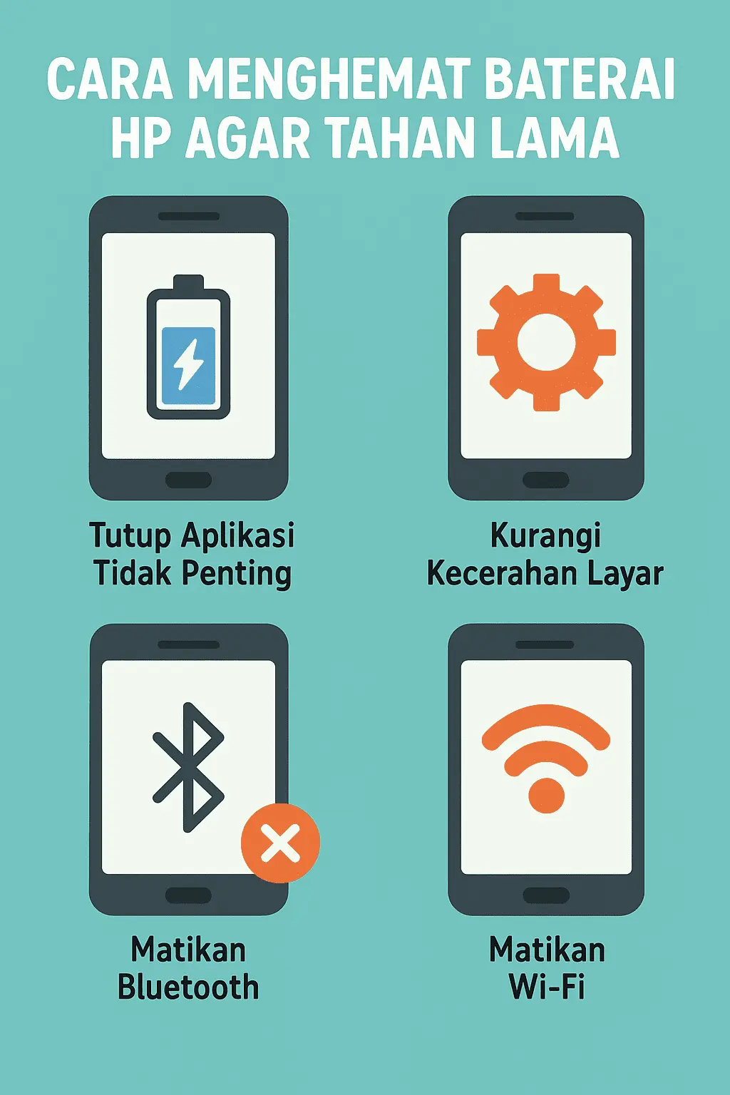 Cara Menghemat Baterai HP Agar Tahan Seharian