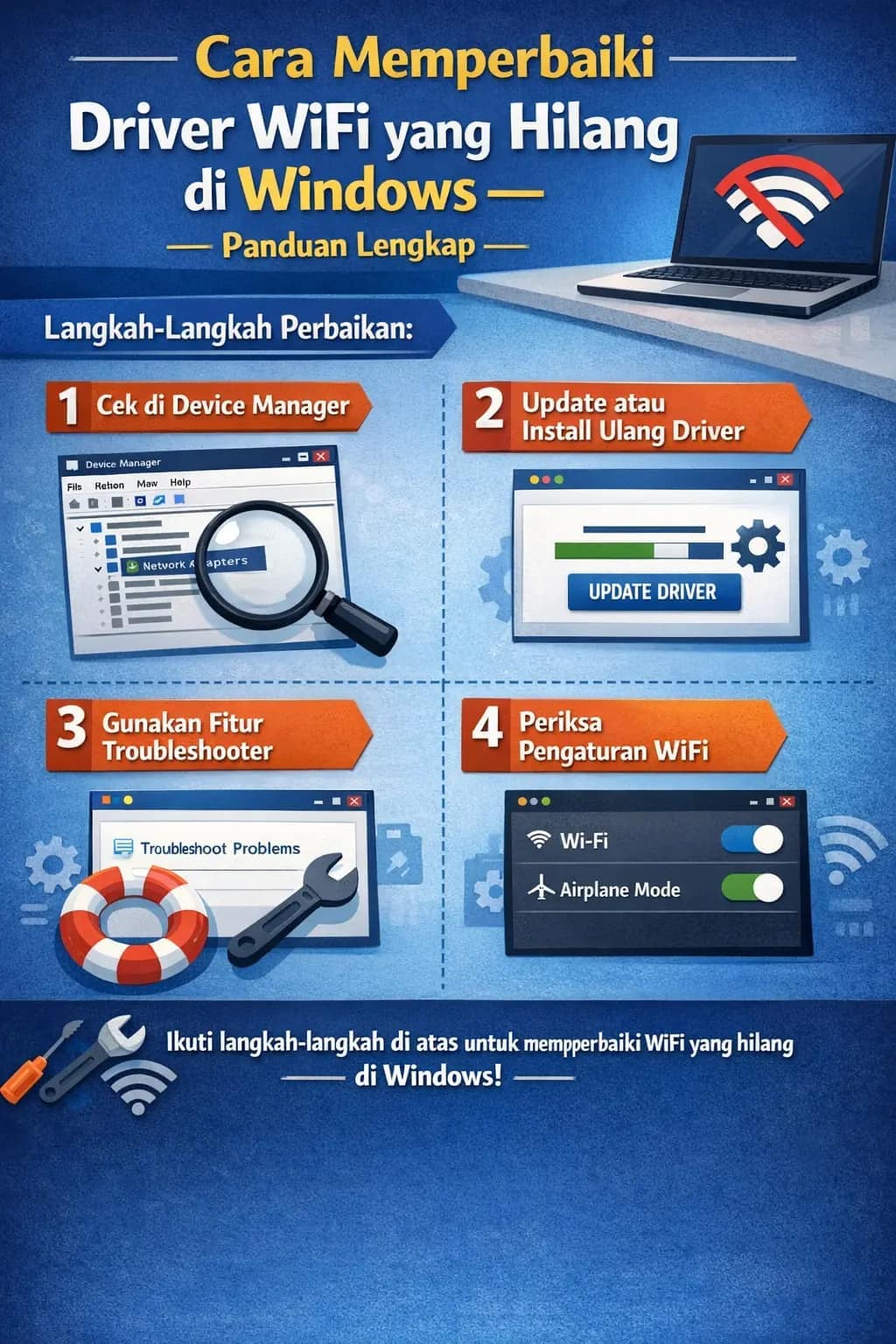 Cara Memperbaiki Driver WiFi yang Hilang di Windows — Panduan Lengkap