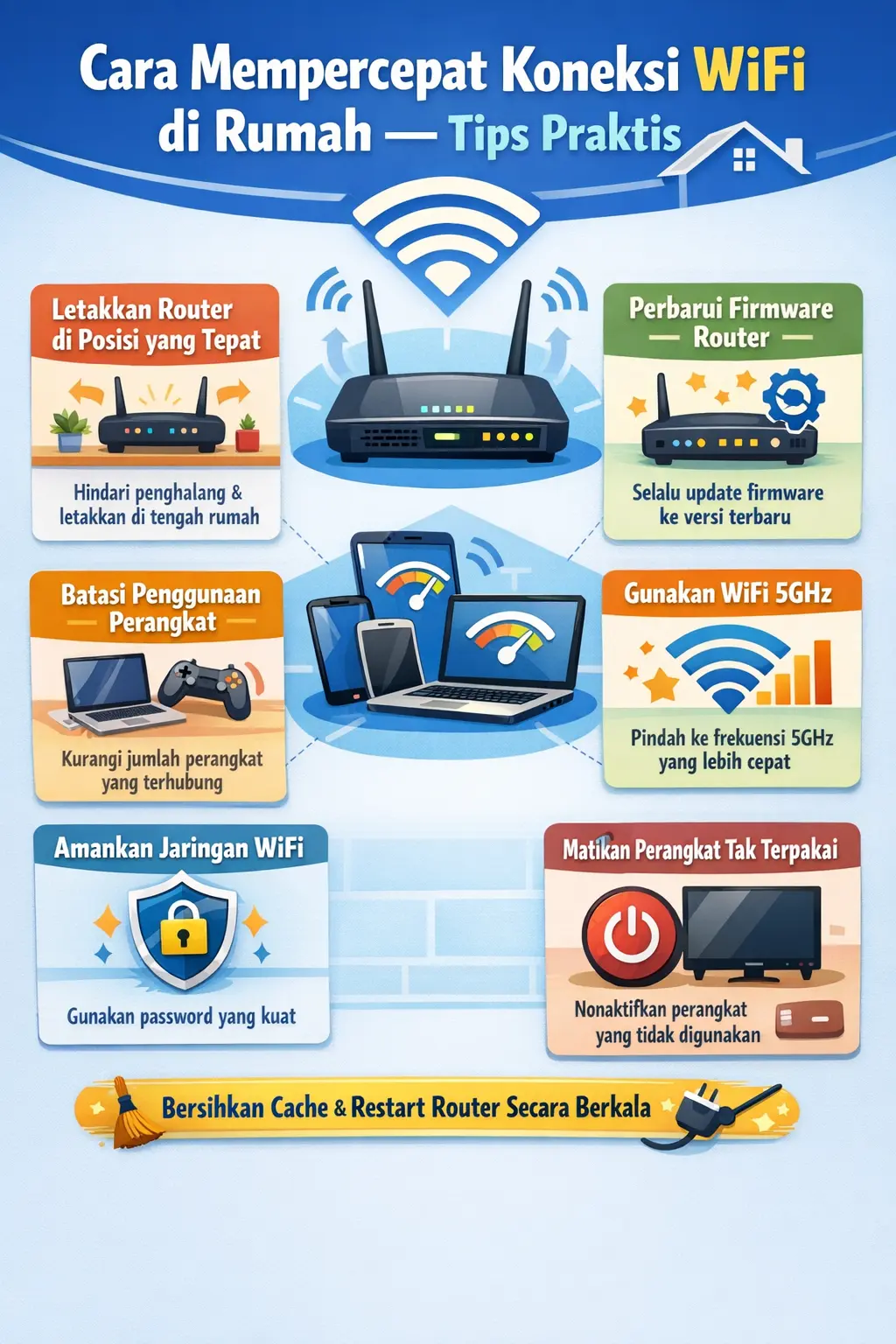 Cara Mempercepat Koneksi WiFi di Rumah — Tips Praktis oleh Teknisi Riz.Net