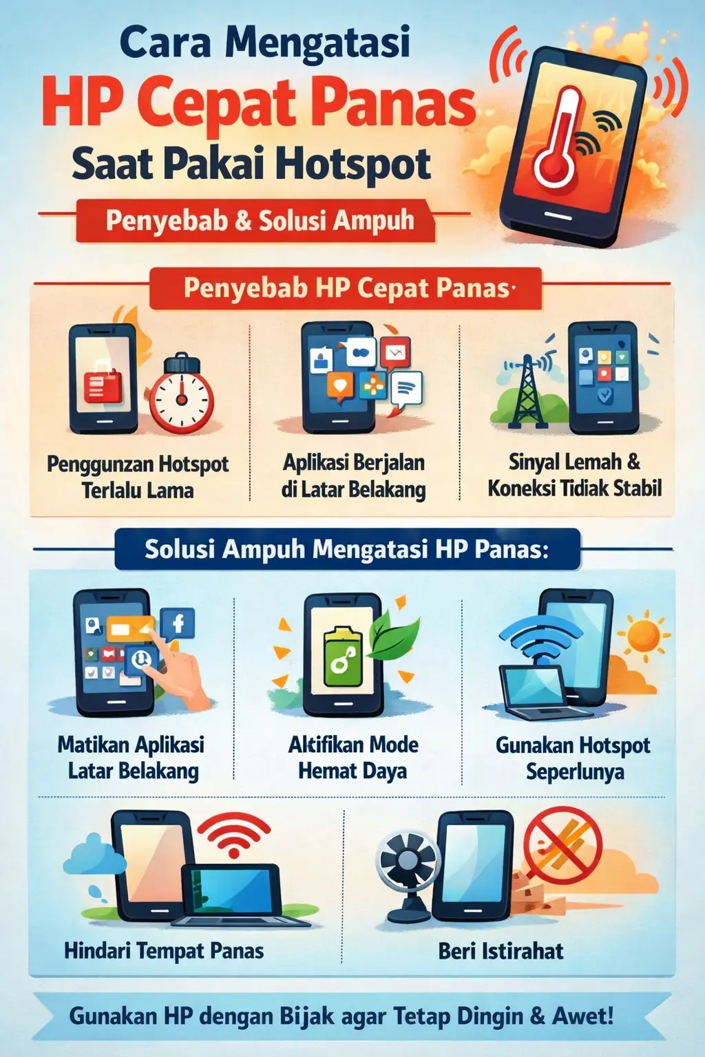 Cara Mengatasi HP Cepat Panas Saat Pakai Hotspot — Penyebab & Solusi Ampuh
