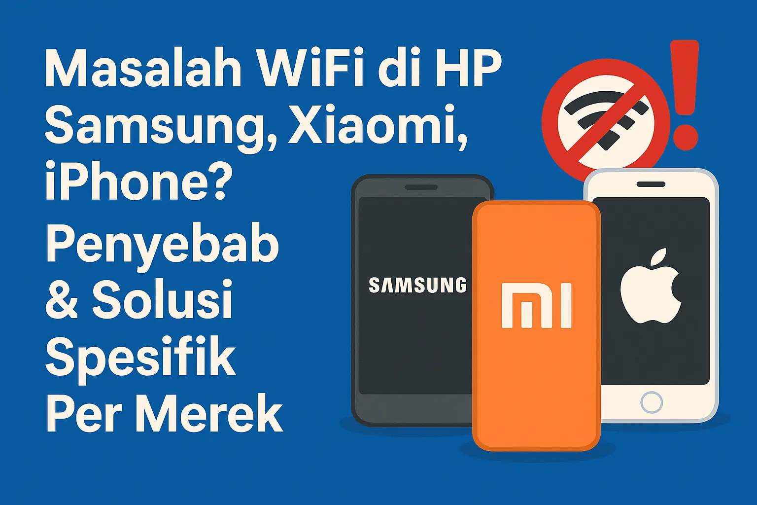 Masalah WiFi di HP Samsung, Xiaomi, iPhone? Penyebab & Solusi Spesifik Per Merek