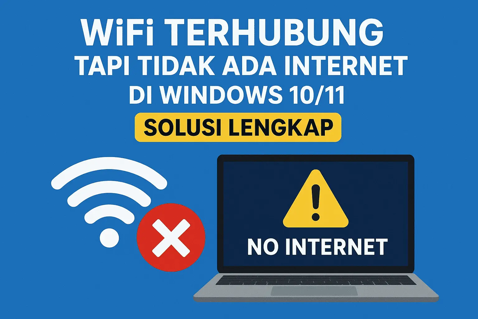 WiFi Terhubung Tapi Tidak Ada Internet di Windows? Ini Solusinya!