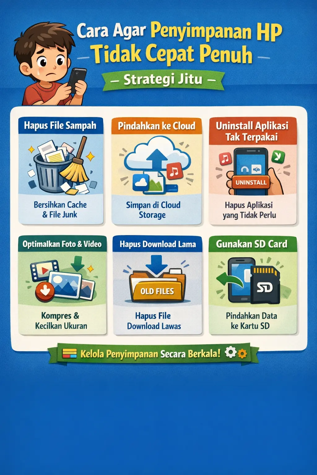 Cara Agar Penyimpanan HP Tidak Cepat Penuh — Strategi Jitu oleh Teknisi Riz.Net