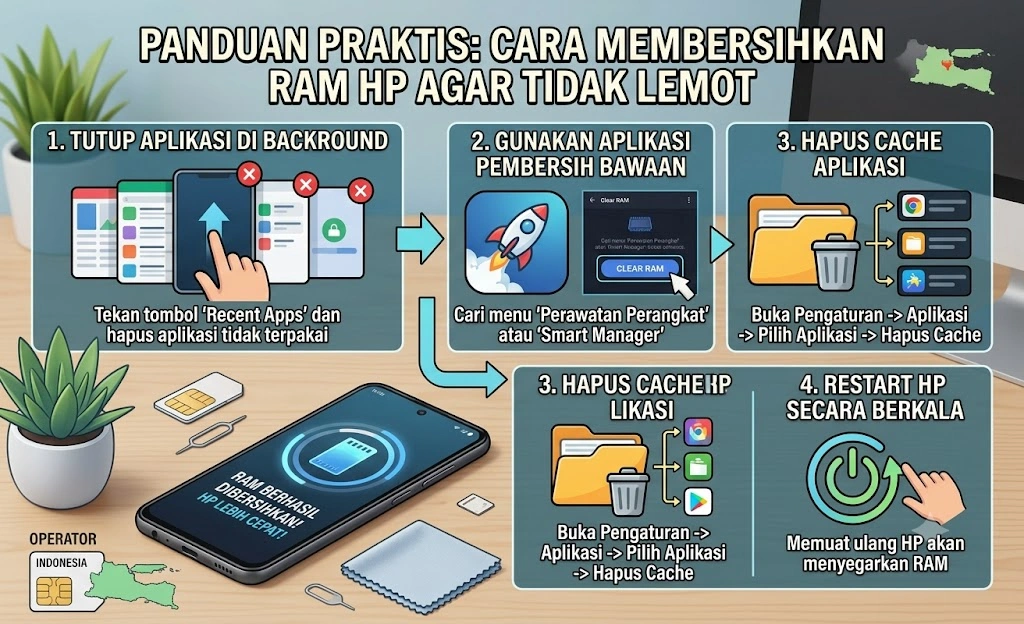 Cara Membersihkan RAM HP Agar Tidak Lemot