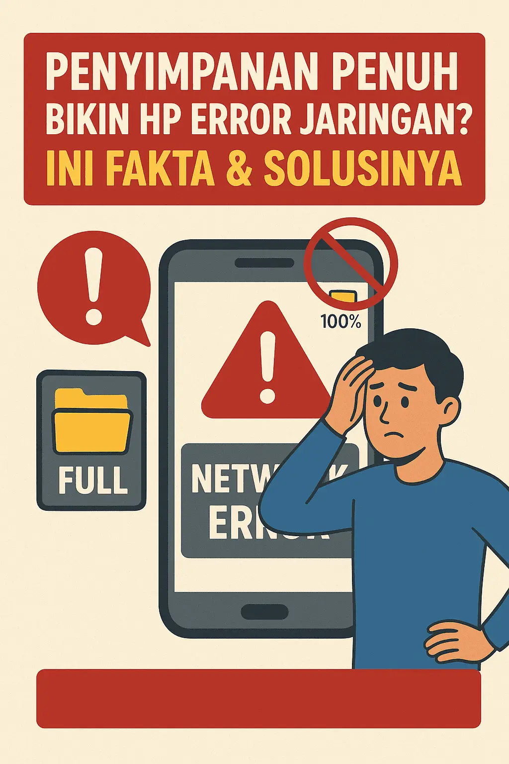 Penyimpanan Penuh Bikin HP Error Jaringan? Ini Fakta & Solusinya