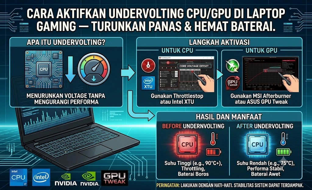 Cara Aktifkan Undervolting CPU/GPU di Laptop Gaming — Turunkan Panas & Hemat Baterai